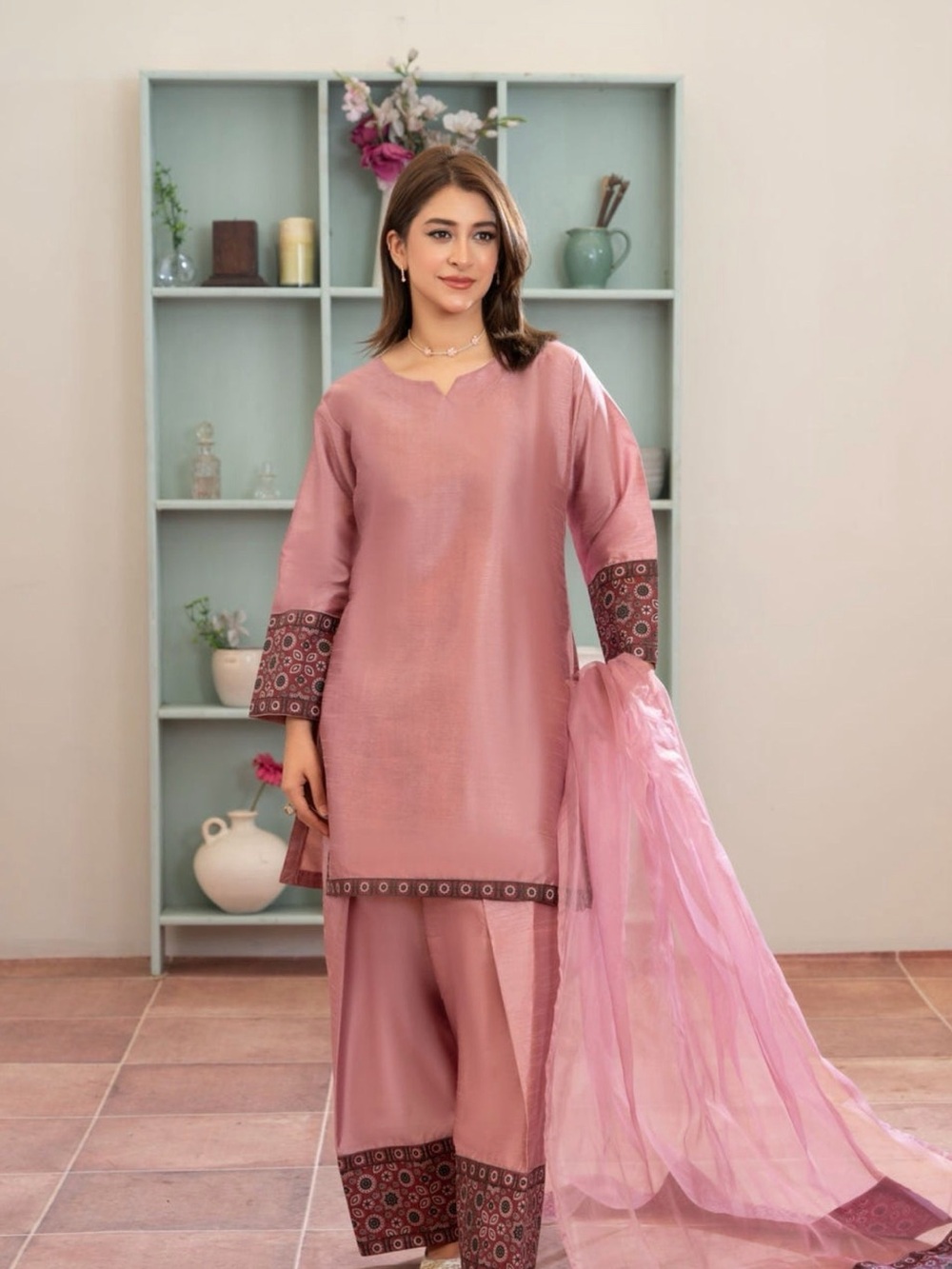 Pink Farshi Shalwar Suit